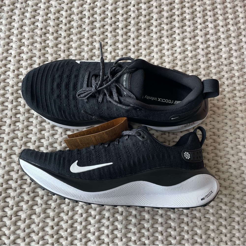 NWT Black Nike Reactx Infinity Run 4 Sneakers - Picture 1 of 6